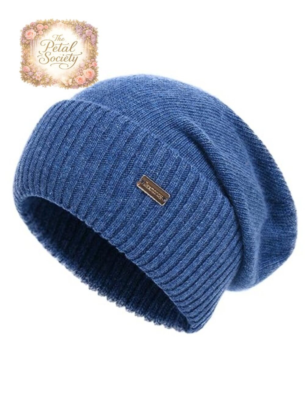 Slouchy Beanie Acrylic Viscose Angora Knit Hat Cuffed Soft Warm Winter Cap